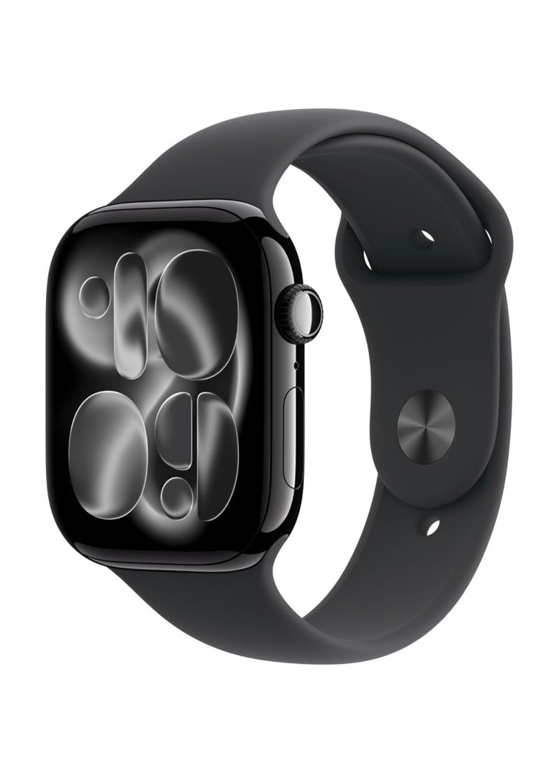 Watch Silicone Watch Band Compatible with Apple Watch 38mm 40mm 41mm – Soft Sport Replacement Strap for Apple Watch Series SE, Series 9/8/7/6/5/4 – Black - Image 1